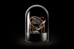Кутия за самонавиващи се часовници Bernard Favre PLANET DOUBLE-AXIS GOLD RINGS & GENUINE GRAIN LEATHER BASE